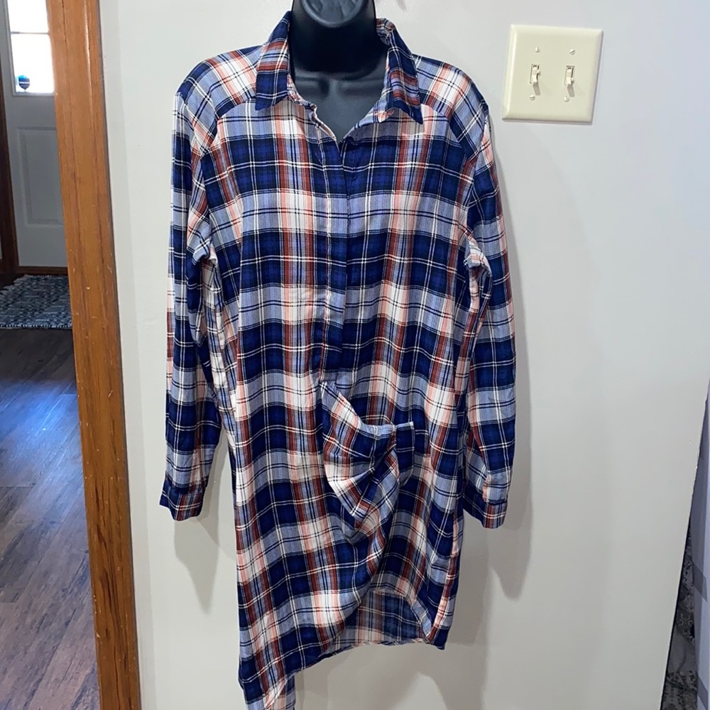 Plaid Stylish Shirt Dress